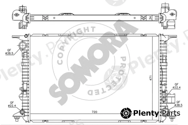 Somora 024240 — Radiator, engine cooling
