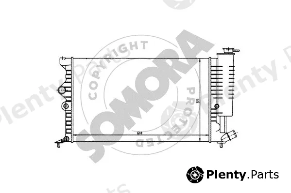 Somora 052142 — Radiator, engine cooling