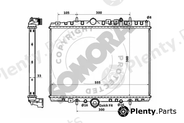 Somora 223240P — Radiator, engine cooling