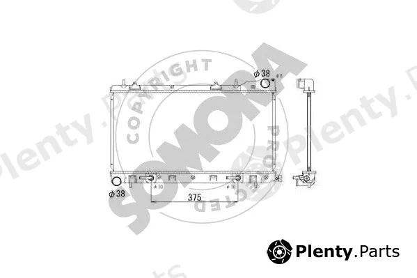 Somora 333140D — Radiator, engine cooling