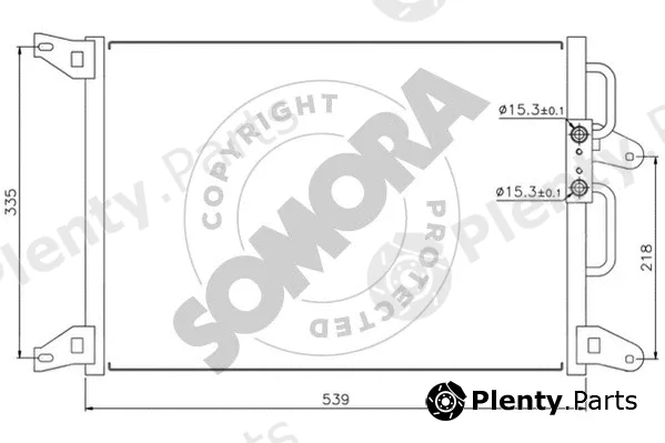 Somora 083160 — Condenser, air conditioning