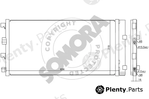 Somora 073060 — Condenser, air conditioning