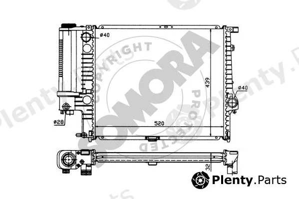 Somora 041140 — Radiator, engine cooling