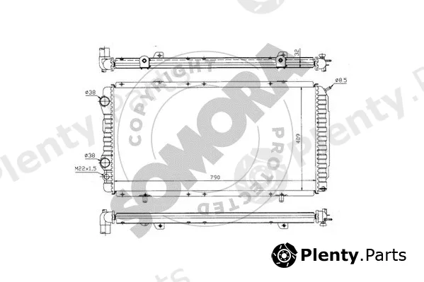 Somora 084140 — Radiator, engine cooling