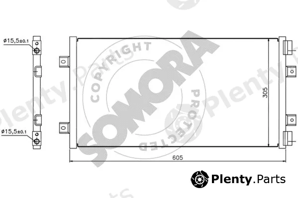 Somora 081360C — Condenser, air conditioning