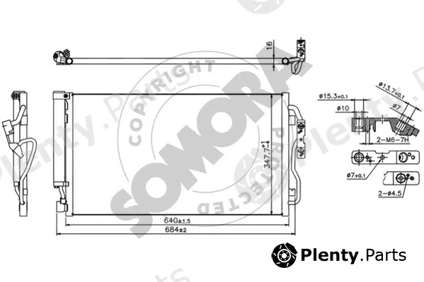 Somora 040860D — Condenser, air conditioning