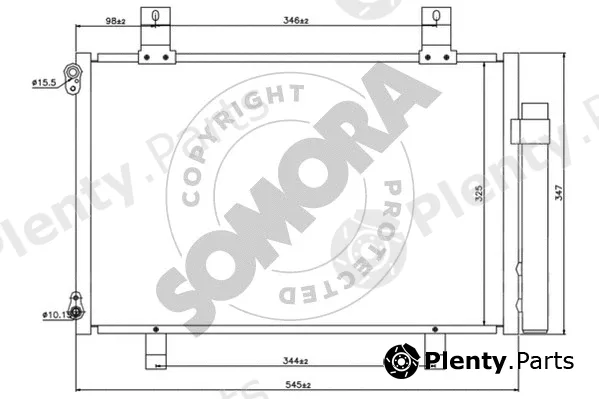Somora 092560A — Condenser, air conditioning
