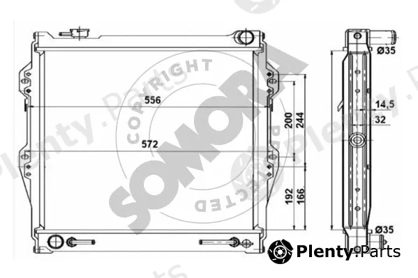 Somora 318640 — Radiator, engine cooling