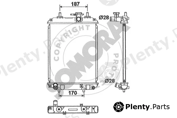 Somora 076040 — Radiator, engine cooling