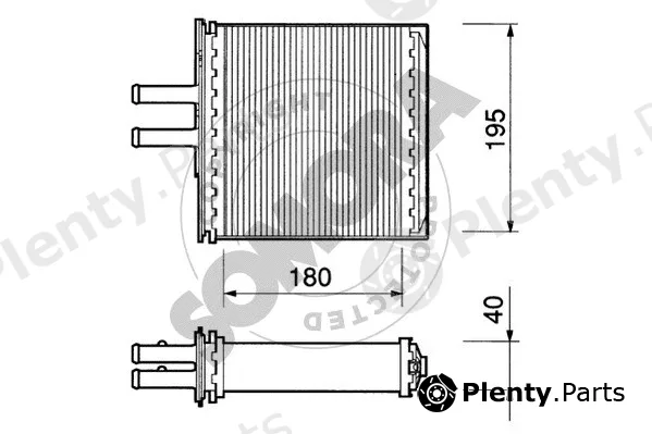 Somora 081250 — Heat Exchanger, interior heating