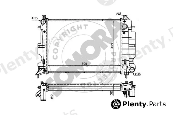 Somora 271141 — Radiator, engine cooling