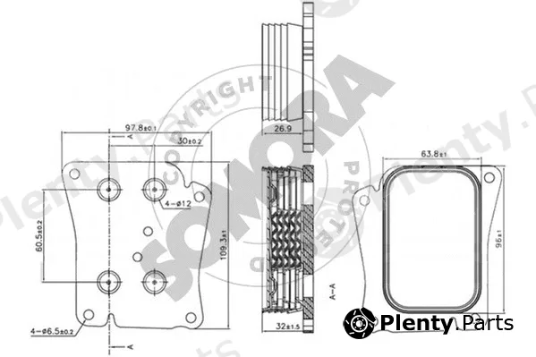 Somora 171365N — Oil Cooler, engine oil