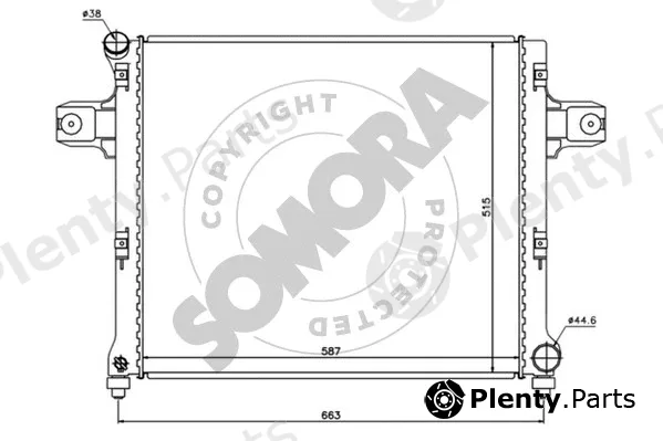 Somora 036240 — Radiator, engine cooling