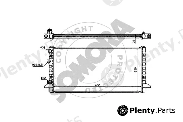 Somora 352142 — Radiator, engine cooling