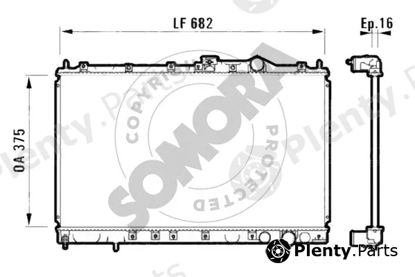 Somora 181041 — Radiator, engine cooling