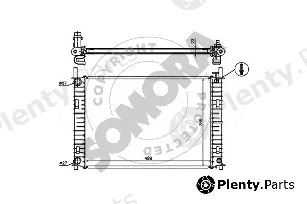 Somora 092541 — Radiator, engine cooling