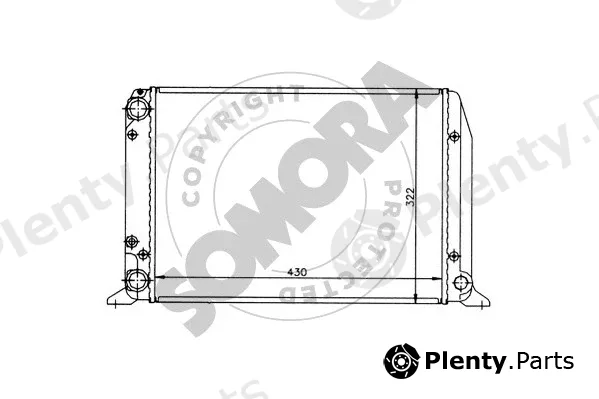 Somora 021141 — Radiator, engine cooling