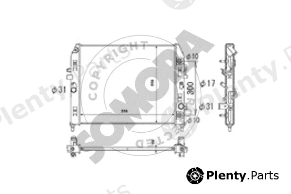 Somora 166240A — Radiator, engine cooling