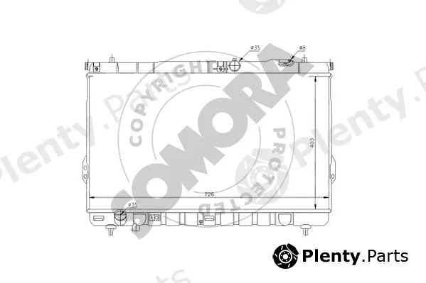 Somora 135040A — Radiator, engine cooling