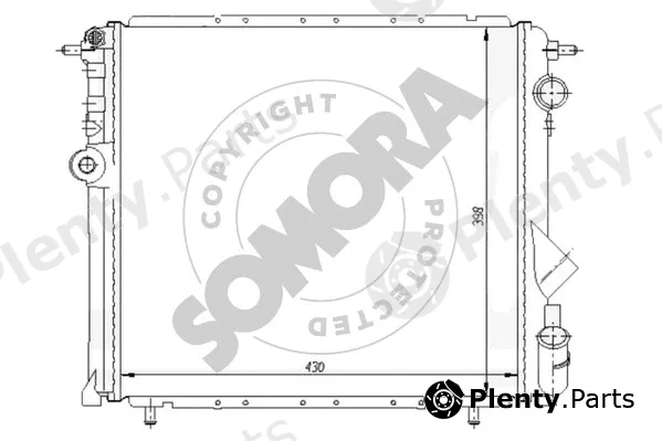 Somora 240343 — Radiator, engine cooling