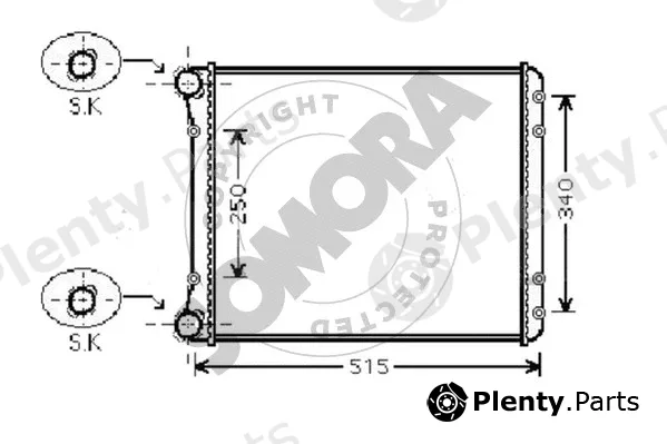 Somora 355240B — Radiator, engine cooling
