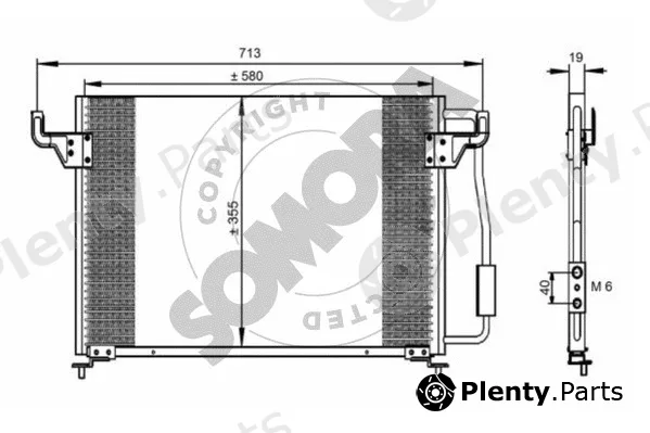 Somora 052060A — Condenser, air conditioning