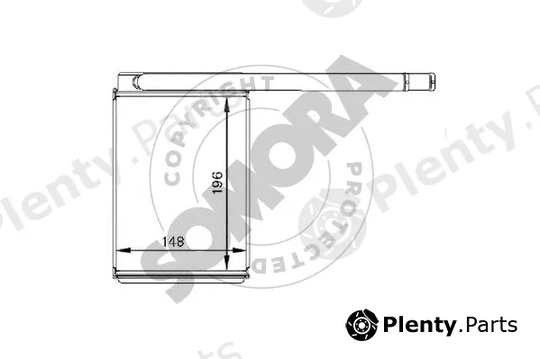 Somora 092550 — Heat Exchanger, interior heating