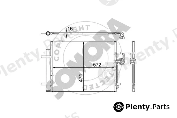 Somora 363460 — Condenser, air conditioning