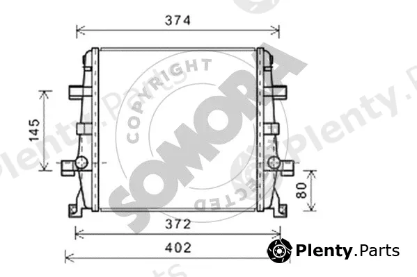 Somora 023140 — Radiator, engine cooling