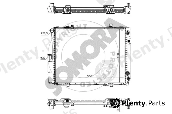 Somora 171140A — Radiator, engine cooling