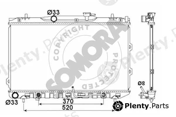 Somora 112040D — Radiator, engine cooling