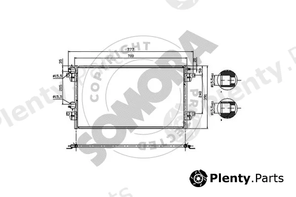 Somora 242260A — Condenser, air conditioning