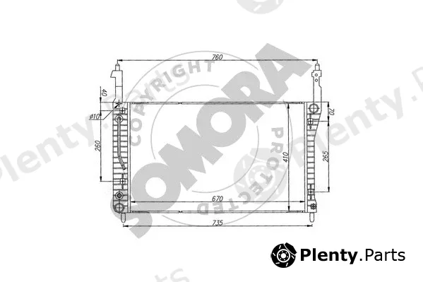 Somora 067040 — Radiator, engine cooling