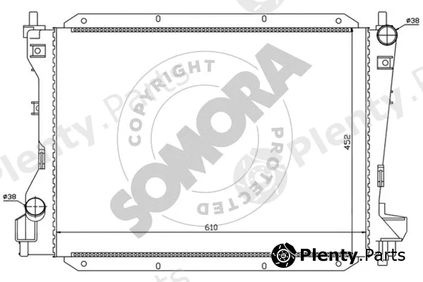 Somora 155040B — Radiator, engine cooling
