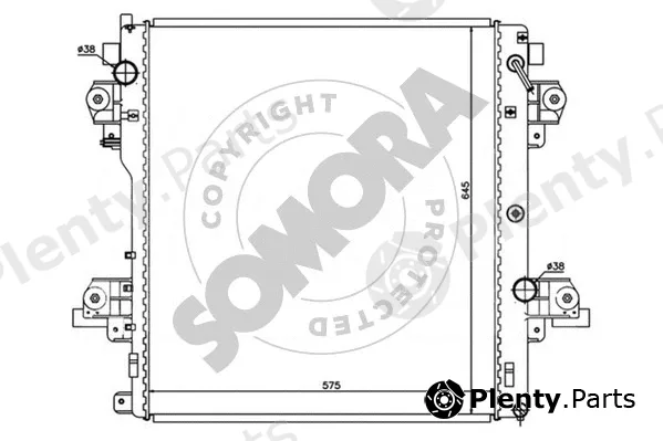 Somora 319740A — Radiator, engine cooling