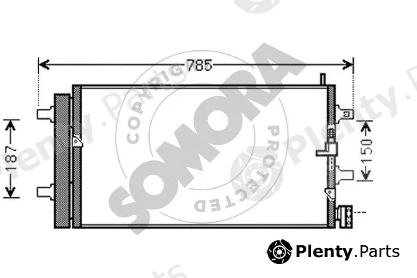 Somora 020560D — Condenser, air conditioning