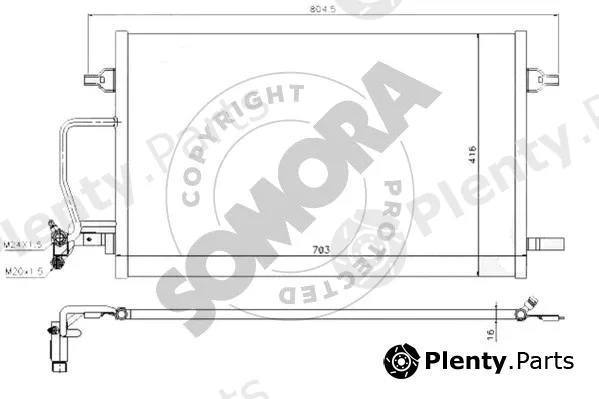 Somora 024060A — Condenser, air conditioning