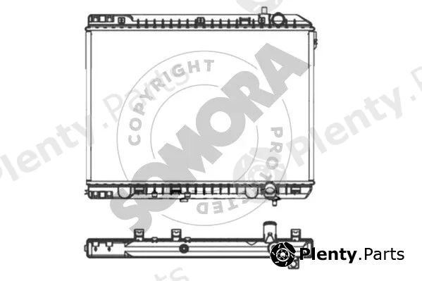 Somora 115140 — Radiator, engine cooling
