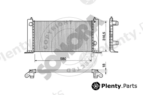 Somora 082340 — Radiator, engine cooling