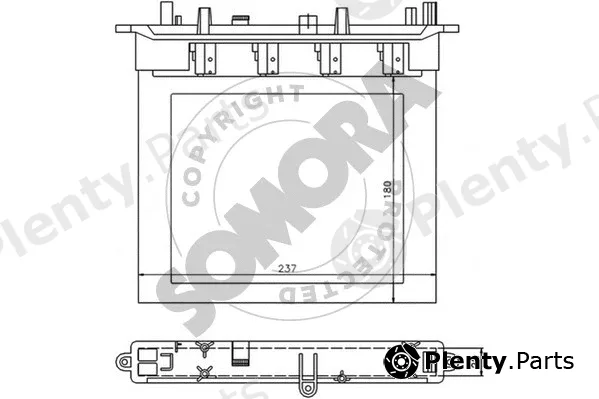Somora 170850A — Heat Exchanger, interior heating