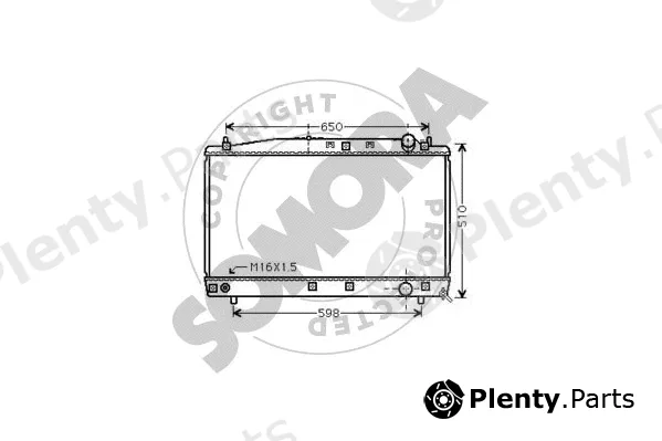Somora 311740J — Radiator, engine cooling