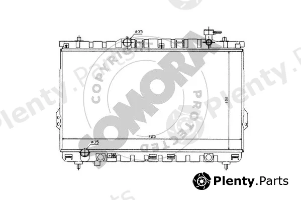 Somora 135040 — Radiator, engine cooling