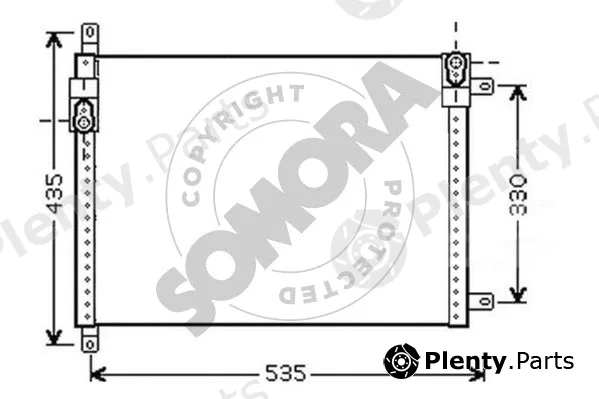 Somora 012160D — Condenser, air conditioning