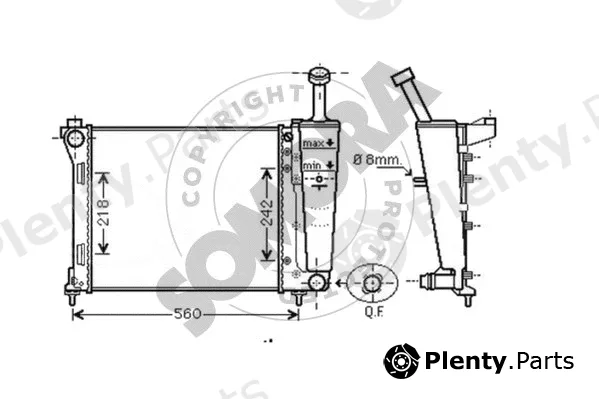 Somora 031540 — Radiator, engine cooling