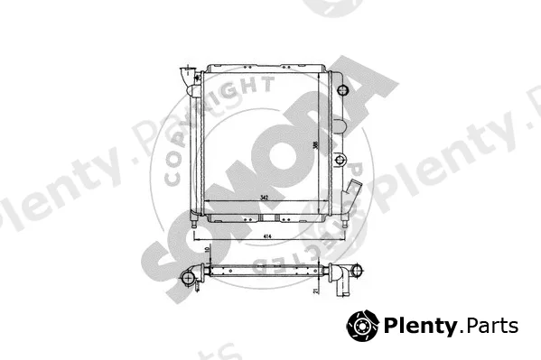 Somora 240640 — Radiator, engine cooling