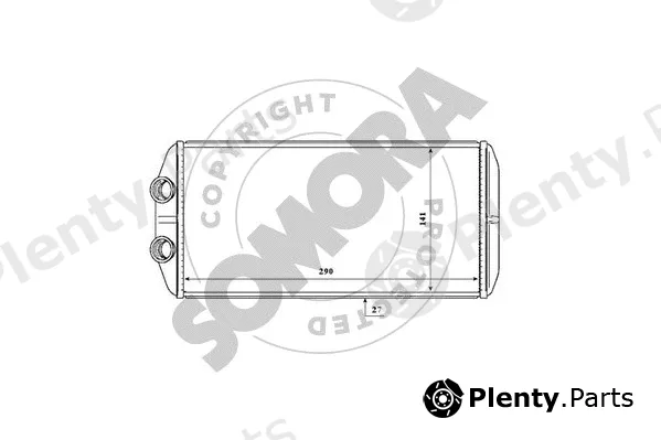 Somora 054350 — Heat Exchanger, interior heating