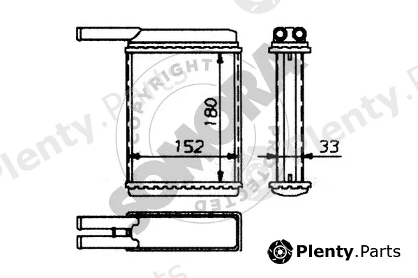 Somora 090150 — Heat Exchanger, interior heating
