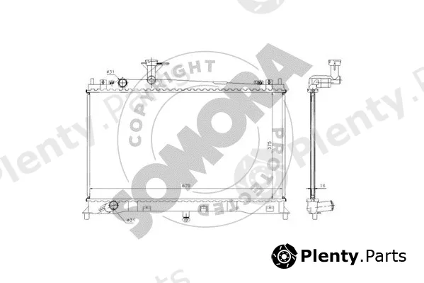 Somora 161140 — Radiator, engine cooling