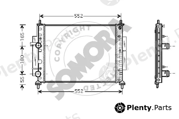 Somora 083140 — Radiator, engine cooling
