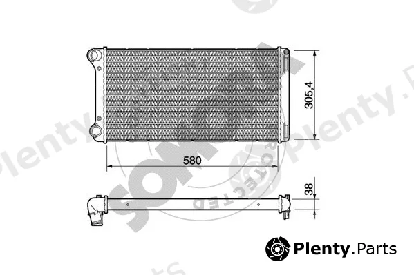 Somora 081340D — Radiator, engine cooling
